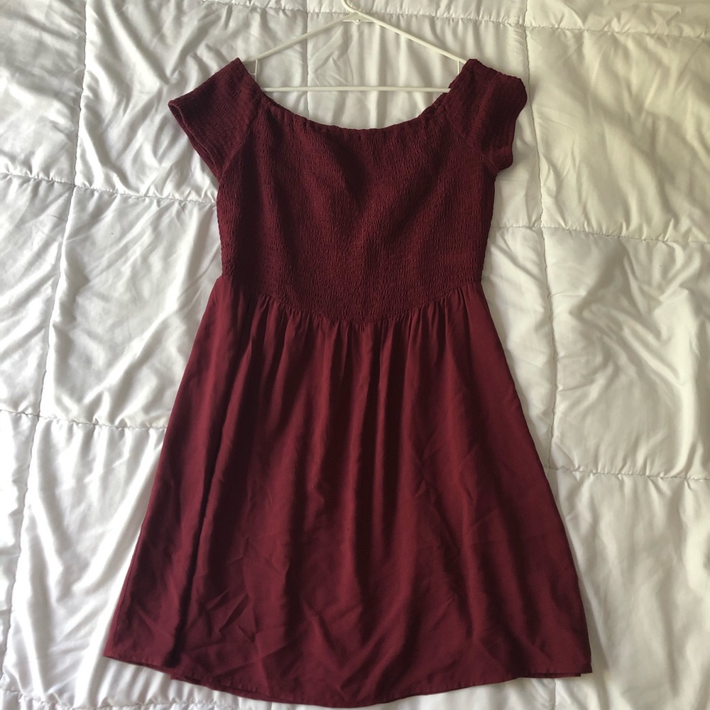 Burgundy summer dress